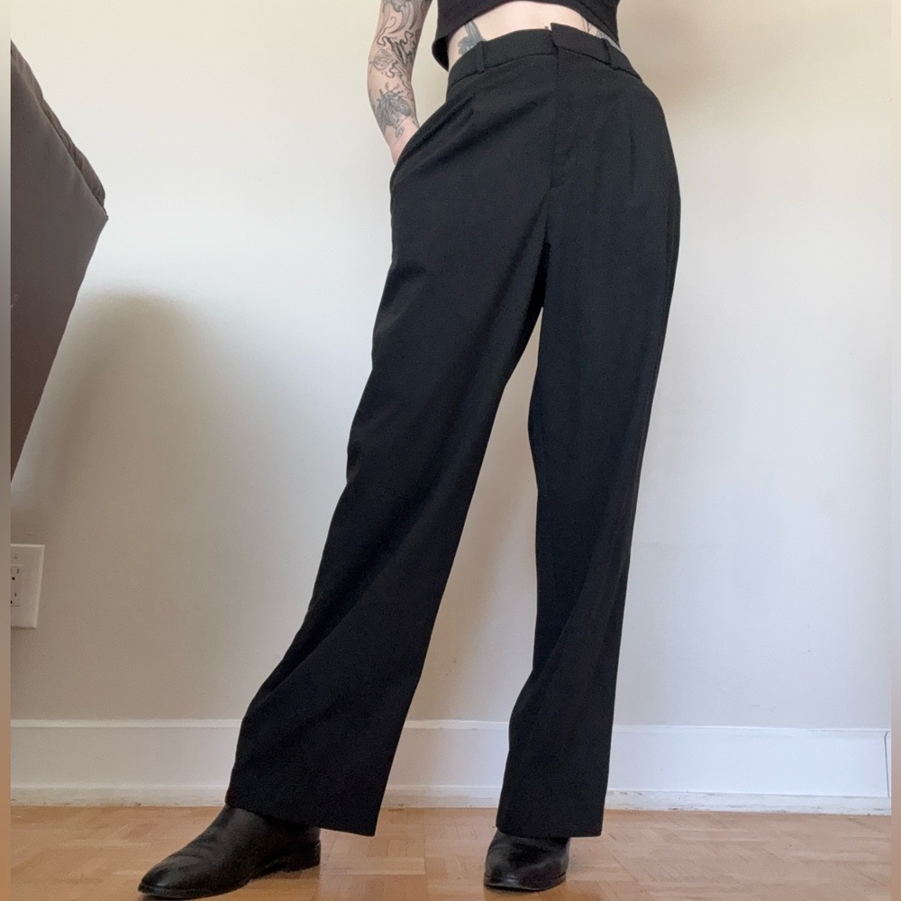 Uniqlo Black Wide-Leg Women's Trousers